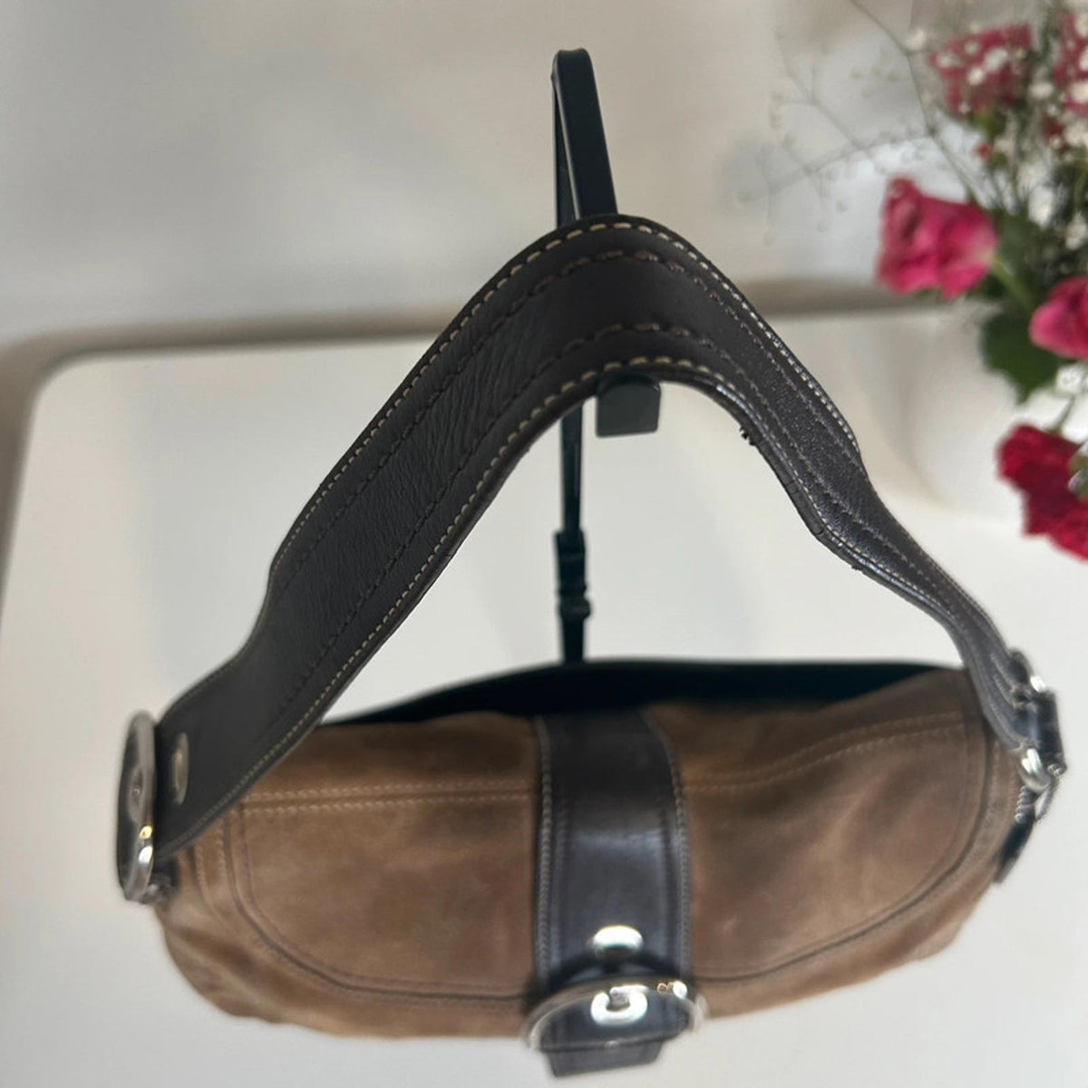 Coach Brown Suede and Leather Soho Shoulder Bag G0778-F10918