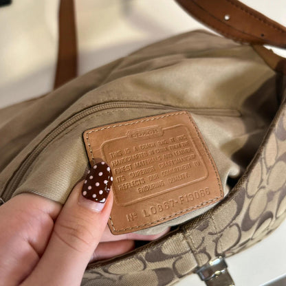 Coach Signature Brown Monogram Crossbody Bag L0867-F13066