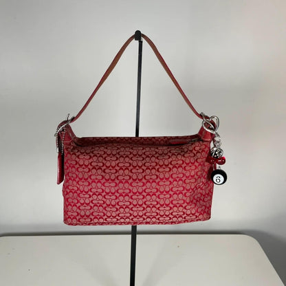 Vintage Y2K Coach Red Signature Shoulder Bag M2K-6332