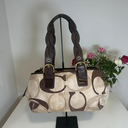 Coach Medium Tonal C Denim Shoulder Bag A0882-12195