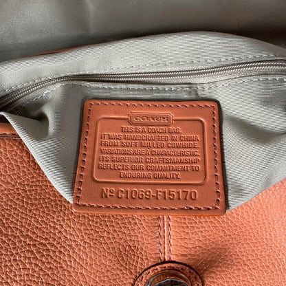 Coach Legacy Orange Flap Shoulder Bag Silver Hardware Vintage Y2K C1069-F15170