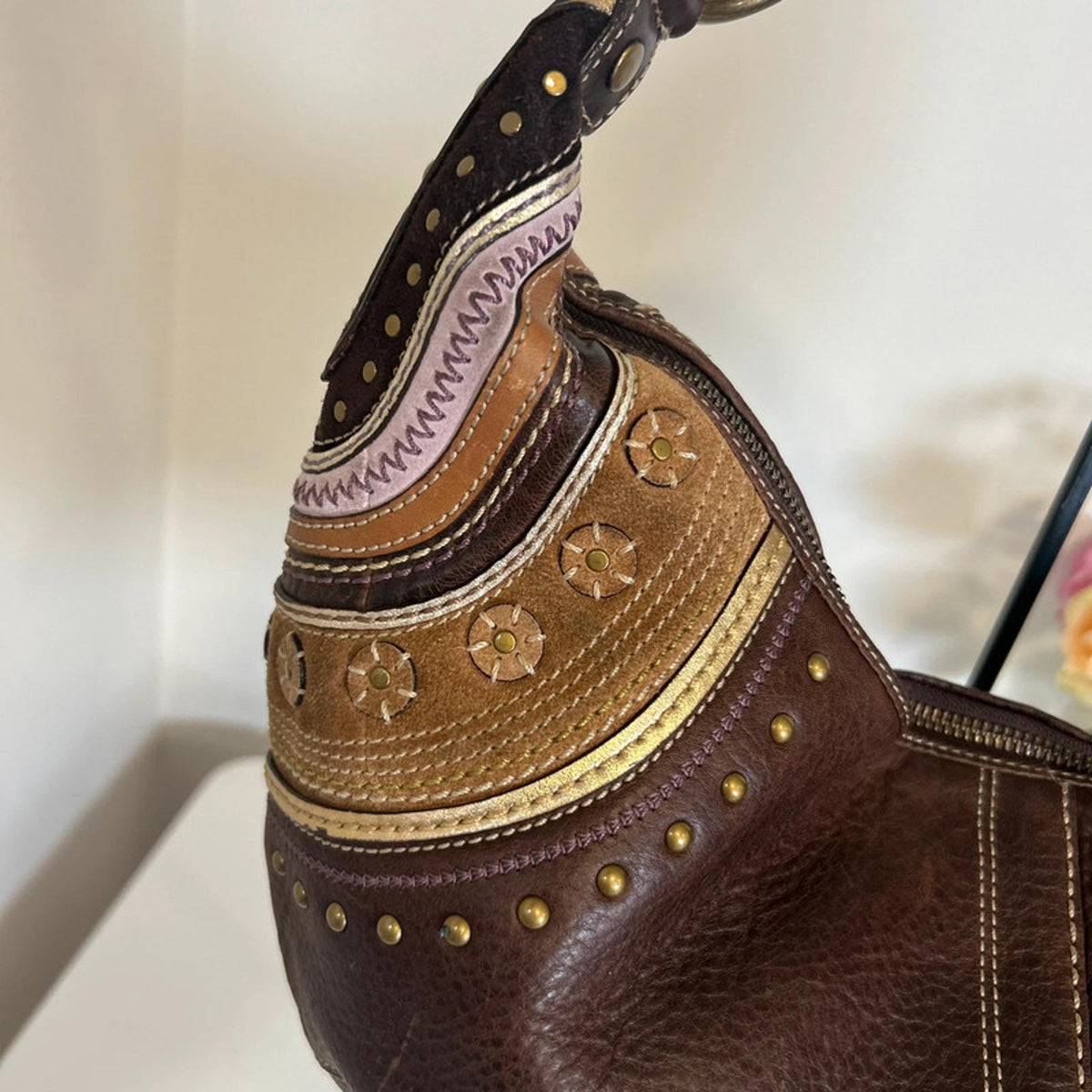 Coach Bohemian Chestnut Leather Shoulder Bag D0769-F10478