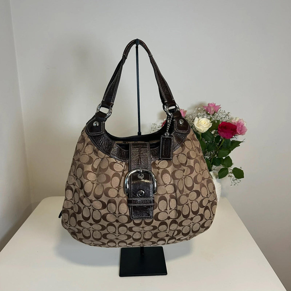 Coach Brown One Buckle Shoulder Bag M1079-F15083