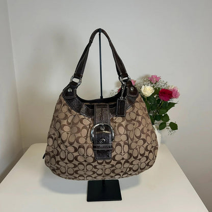 Coach Brown One Buckle Shoulder Bag M1079-F15083