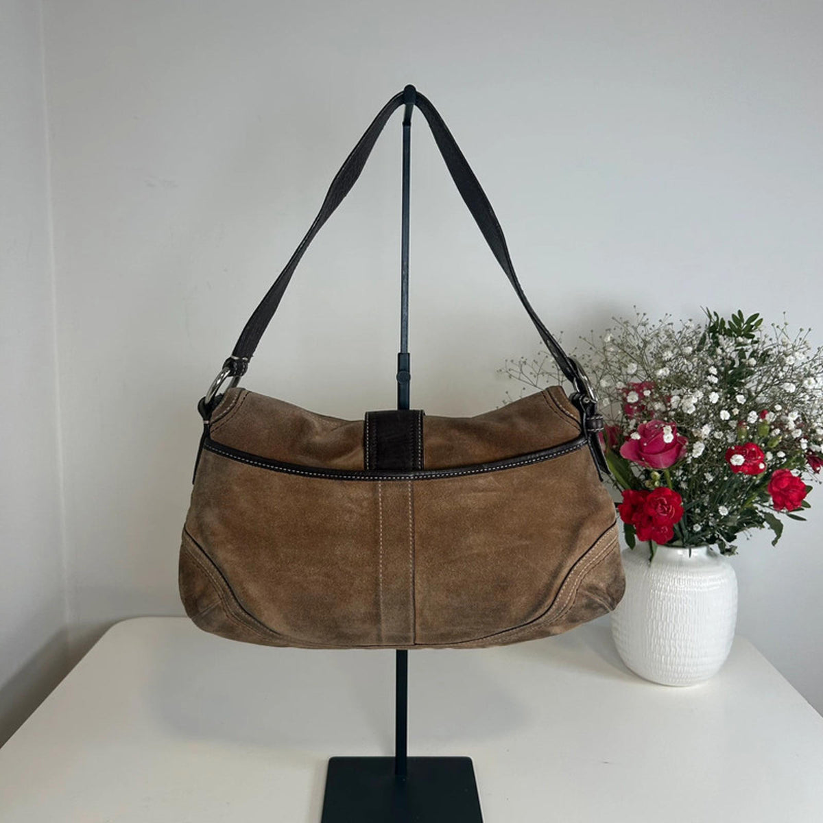 Coach Brown Suede and Leather Soho Shoulder Bag G0778-F10918