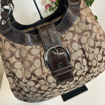 Coach Brown One Buckle Shoulder Bag M1079-F15083