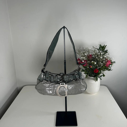 Guess Silver Shoulder Bag Glitter G