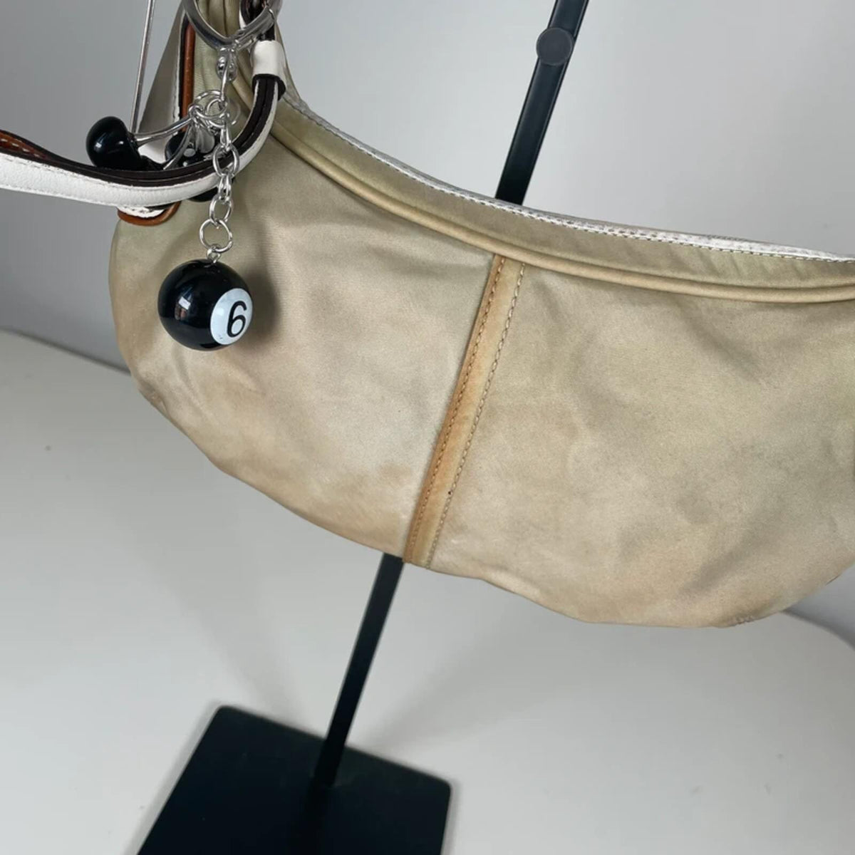Coach Green Nylon Leather Hobo Shoulder Bag J3K-6671