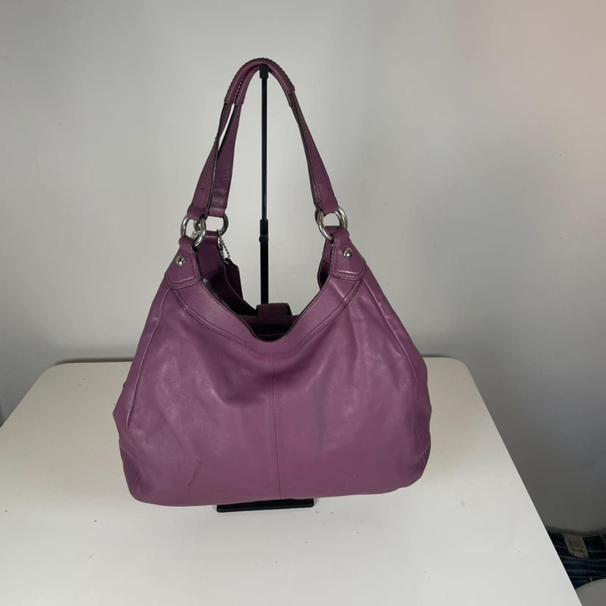 Coach Soho Lynne Purple Leather Hobo Shoulder Bag E1120-F17092