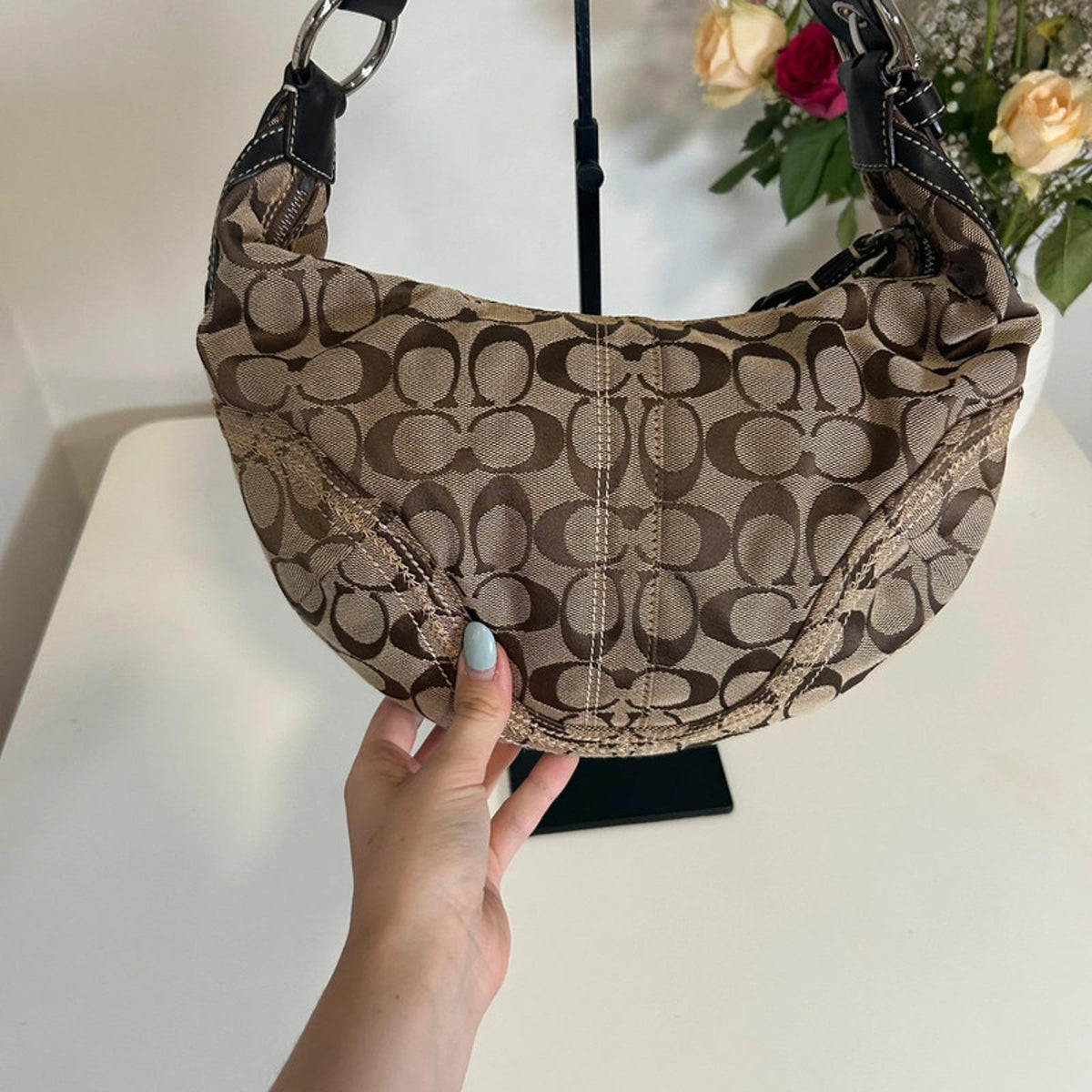 Coach Brown Signature Sufflette “C”Shoulder bag L0694-10600
