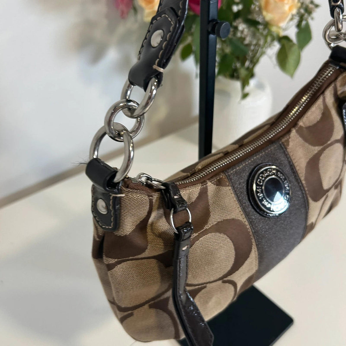 Brown Coach Demi Cross Shoulder bag E1295-F19218