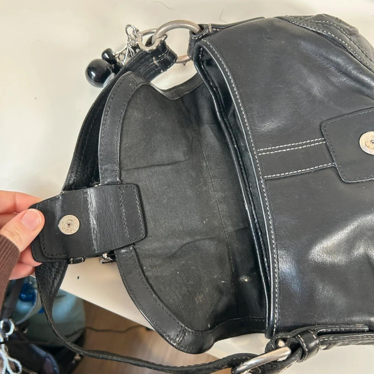 Coach Soho Black Leather Buckle Shoulder Bag F0779‑F10909