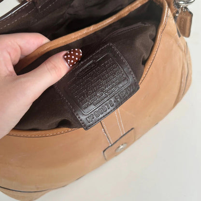 Coach Soho Tan Leather Buckle Shoulder Bag D0878-F12301