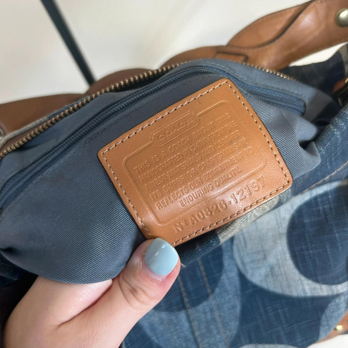 Coach Carly Signature Denim Hobo Bag A0826-12197