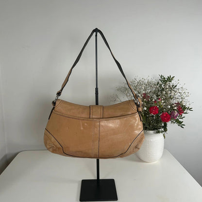 Coach Soho Tan Leather Buckle Shoulder Bag D0878-F12301