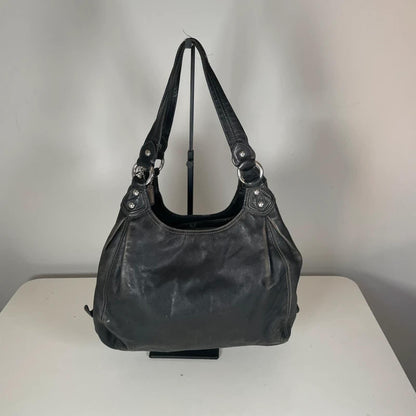 Coach Madison Maggie Black Leather Hobo Shoulder Bag J0982-14336