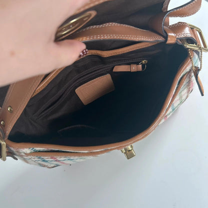 Coach 2009 Large Plaid Wool Crossbody Bag E0971-F13984
