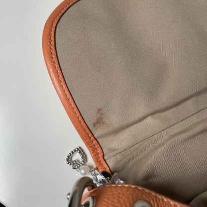 Coach Legacy Orange Flap Shoulder Bag Silver Hardware Vintage Y2K C1069-F15170