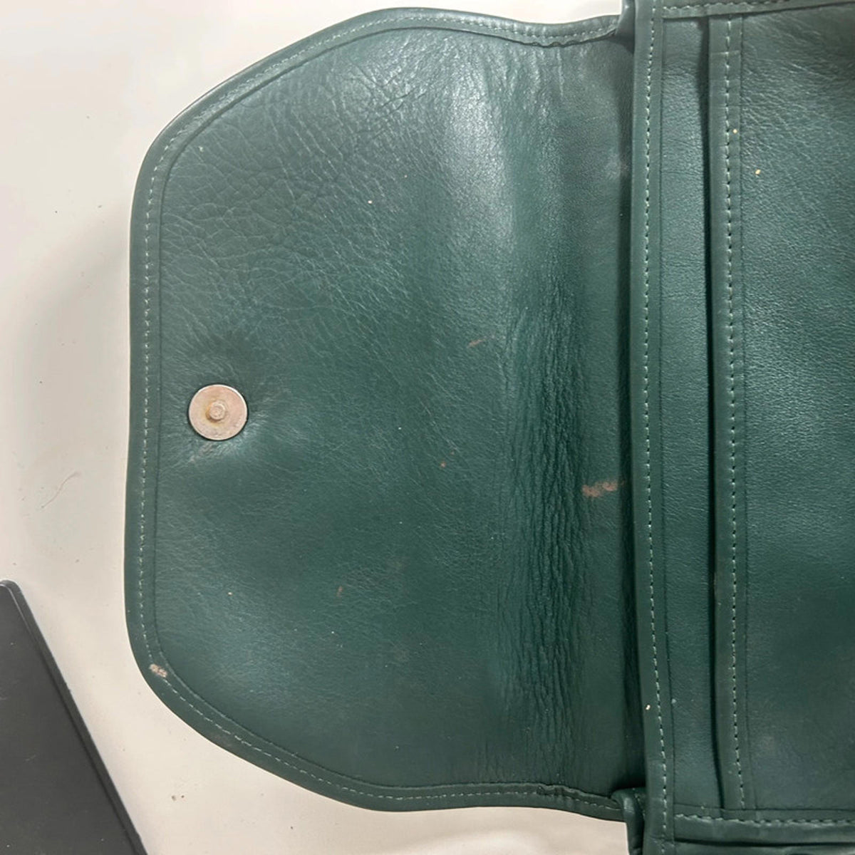 Vintage Coach Green Cross Body Leather Handbag