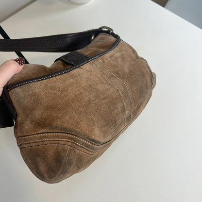 Coach Brown Suede and Leather Soho Shoulder Bag G0778-F10918