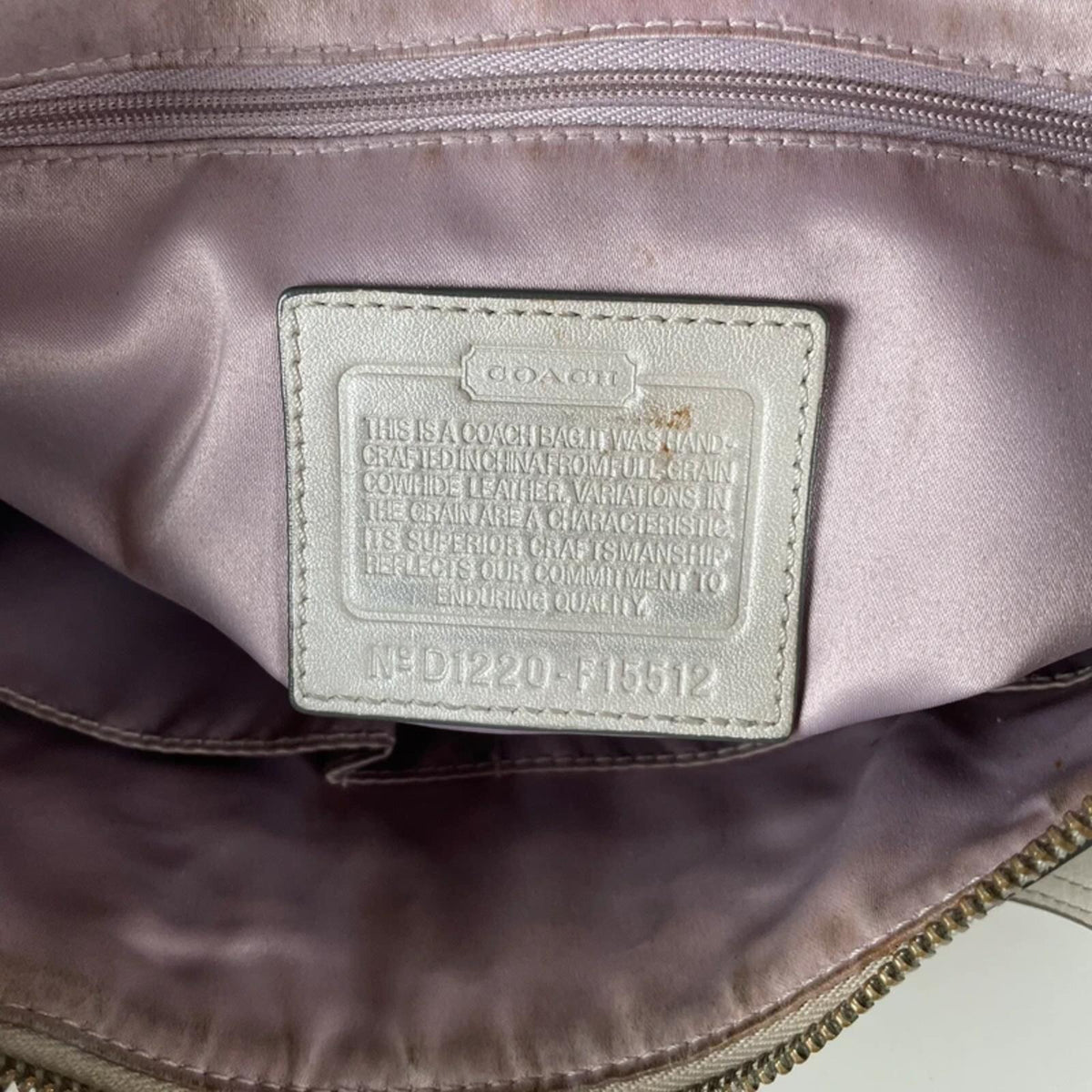 Coach Ashley White Leather Sholder Bag D1220-F15512