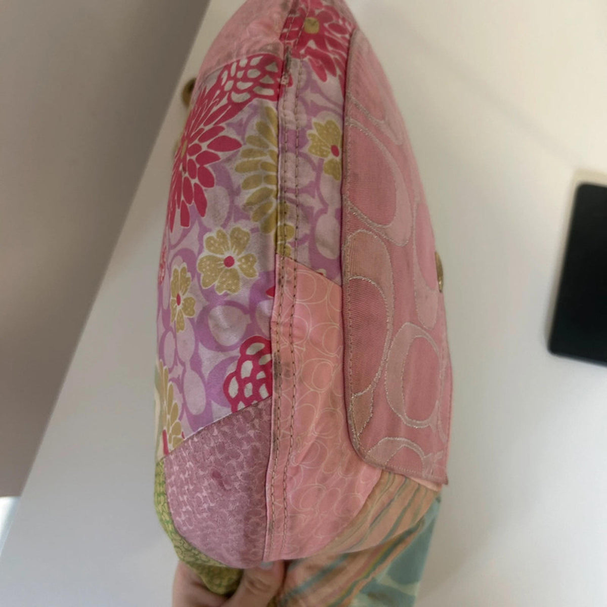 Coach Pastel Patchwork Hobo Shoulder Bag M05Q-464