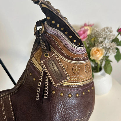Coach Bohemian Chestnut Leather Shoulder Bag D0769-F10478