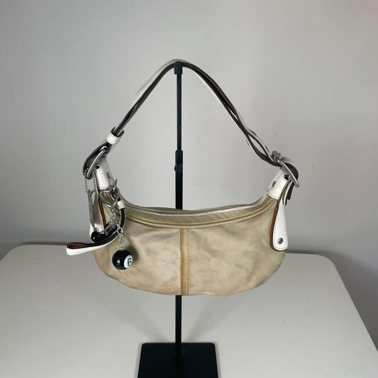 Coach Green Nylon Leather Hobo Shoulder Bag J3K-6671