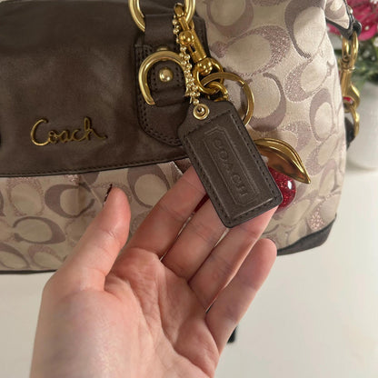 Coach Ashley Monogram Convertible Handbag Gold Hardware E1220-F20267