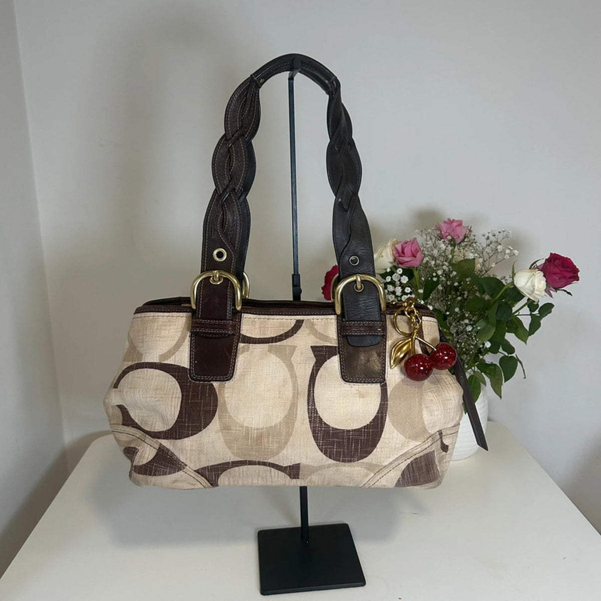 Coach Medium Tonal C Denim Shoulder Bag A0882-12195