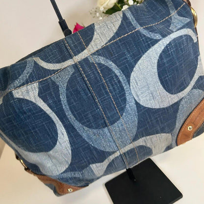 Coach Carly Signature Denim Hobo Bag A0826-12197