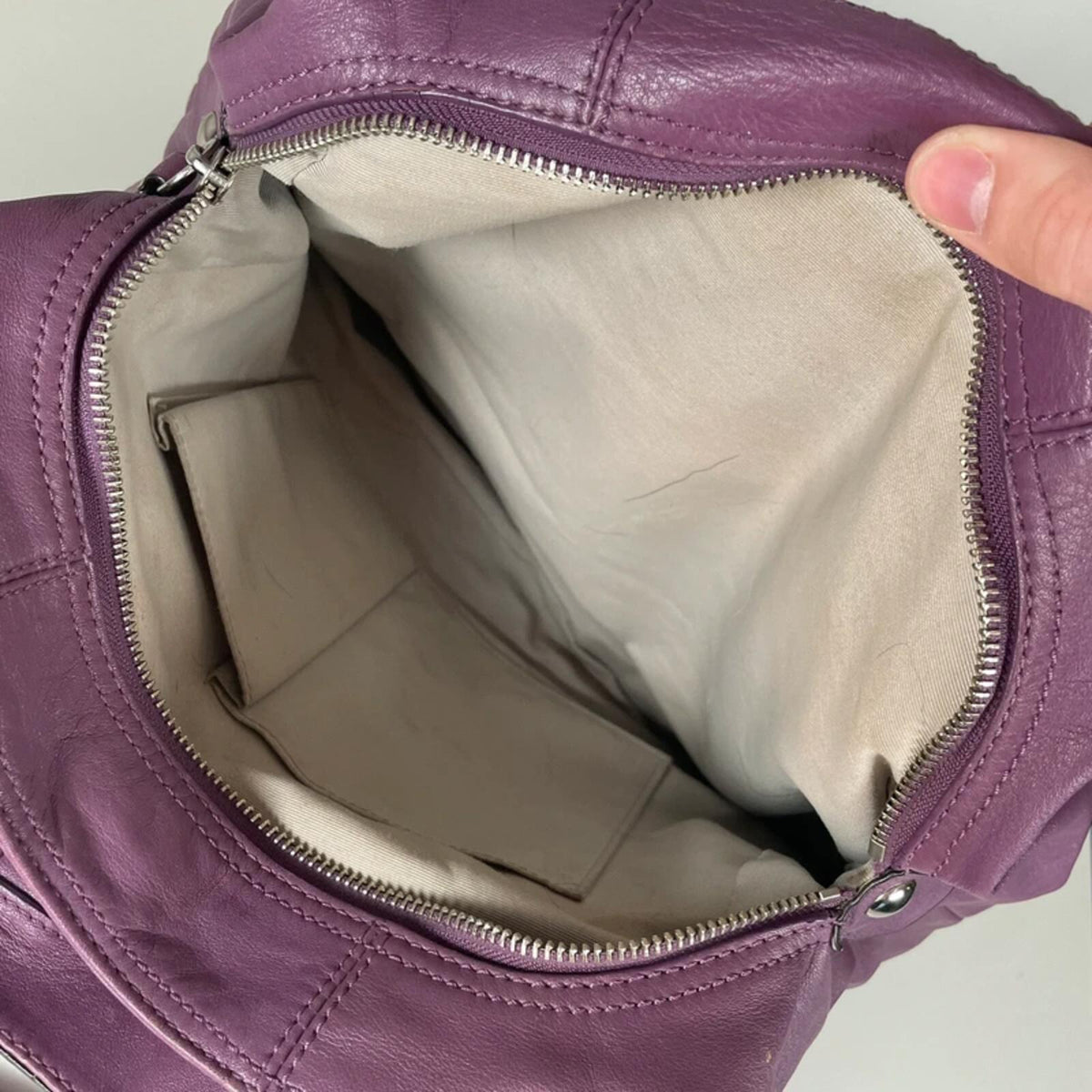 Coach Soho Lynne Purple Leather Hobo Shoulder Bag E1120-F17092