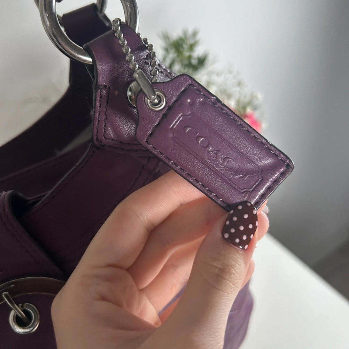 Coach Purple Leather Soho Hobo Shoulder Bag d1126-f16219