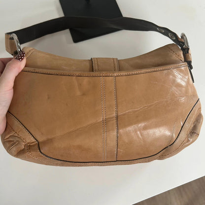 Coach Soho Tan Leather Buckle Shoulder Bag D0878-F12301
