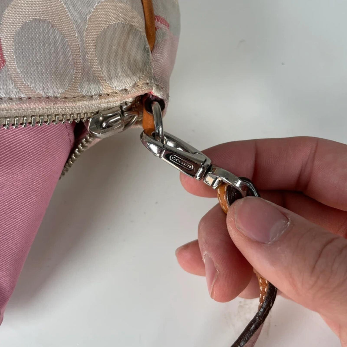Coach Pink Signature Monogram Demi Bag M3J-7072