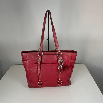 Coach Gallery Cherry Red Leather Shoulder Bag Y2K F0863-F11525