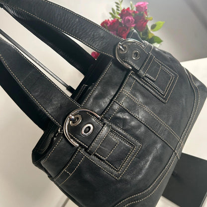 Coach Black Mino Soho Leather Satchel Bag H0749-F10911