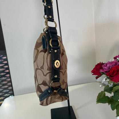 Coach Tan Brown Signature Carley Hobo Bag E0773-10620