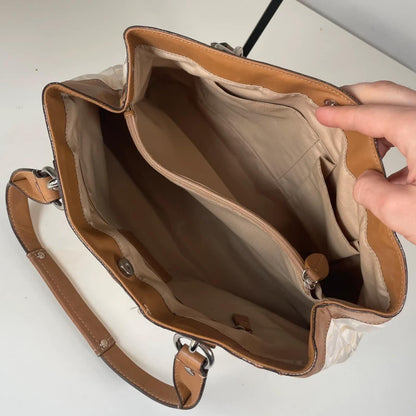 Coach Penelope Beige Signature Monogram Shoulder Bag E1076-F15120
