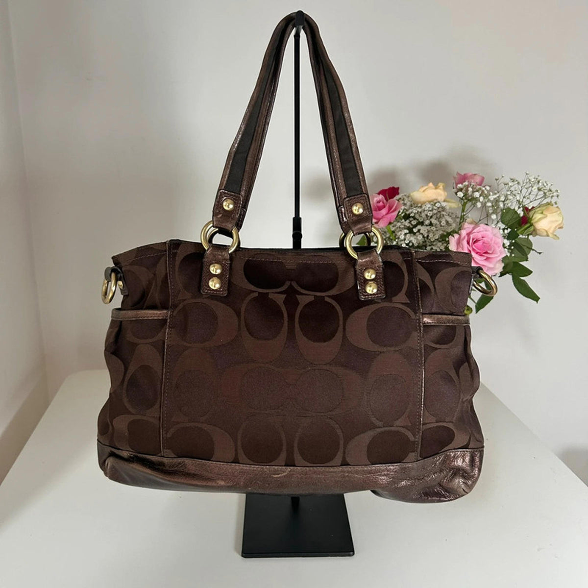 Coach Poppy Signature Canvas Tote Bag F0920-14364