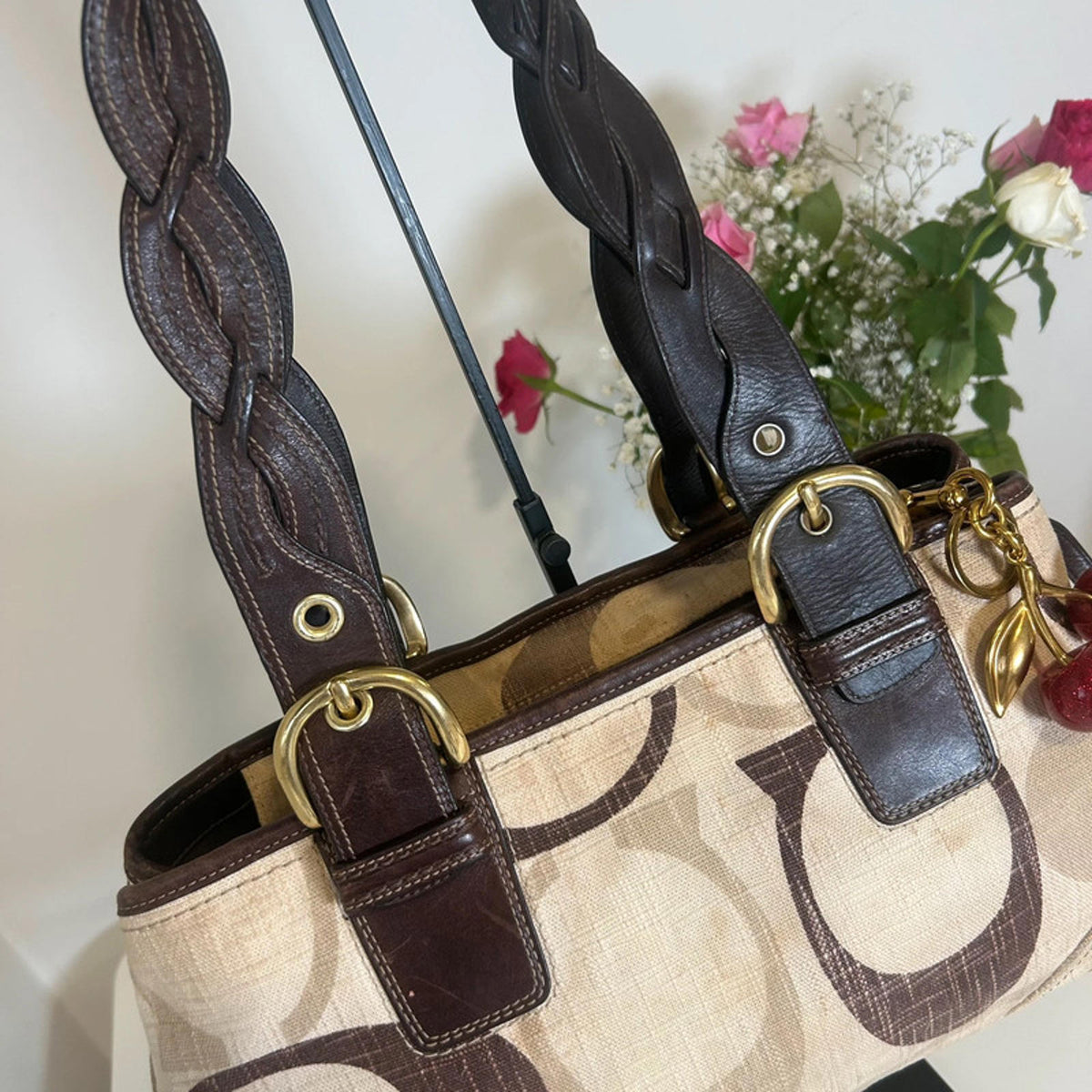 Coach Medium Tonal C Denim Shoulder Bag A0882-12195