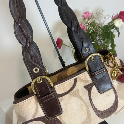 Coach Medium Tonal C Denim Shoulder Bag A0882-12195