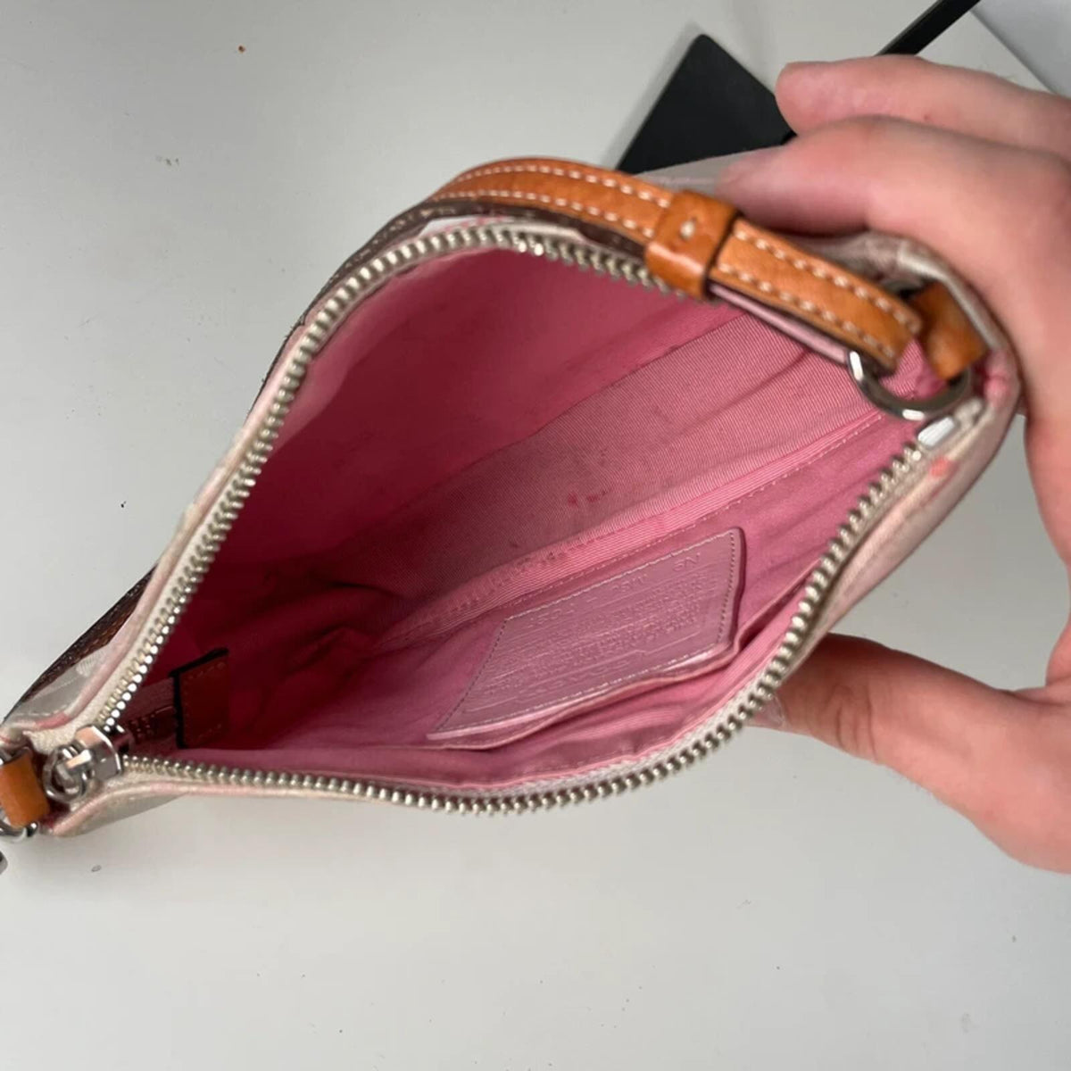 Coach Pink Signature Monogram Demi Bag M3J-7072