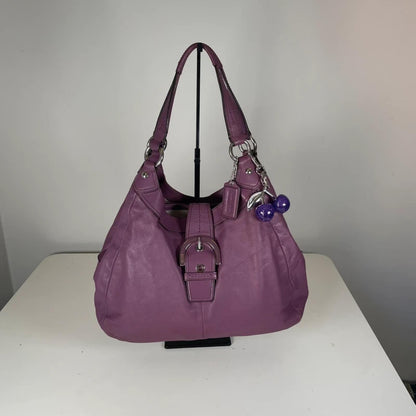Coach Soho Lynne Purple Leather Hobo Shoulder Bag E1120-F17092
