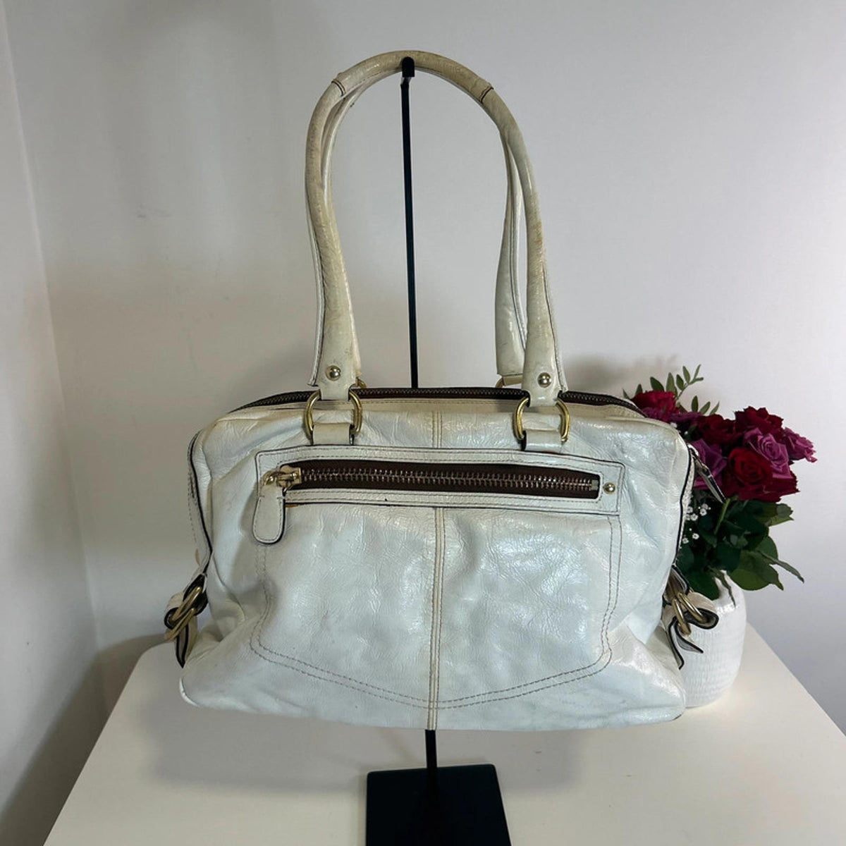 Coach Legacy Archive Peyton White Leather Handbag K0969-F13051