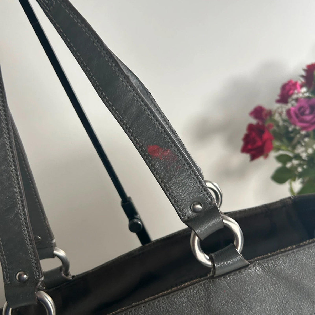 Coach Grey Studded Monogram Shoulder Bag F1067-F15240