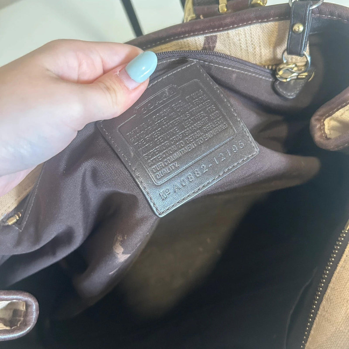 Coach Medium Tonal C Denim Shoulder Bag A0882-12195