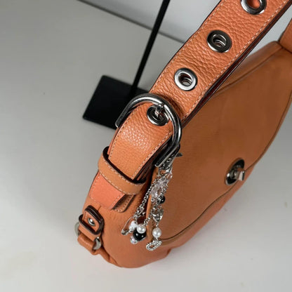 Coach Legacy Orange Flap Shoulder Bag Silver Hardware Vintage Y2K C1069-F15170