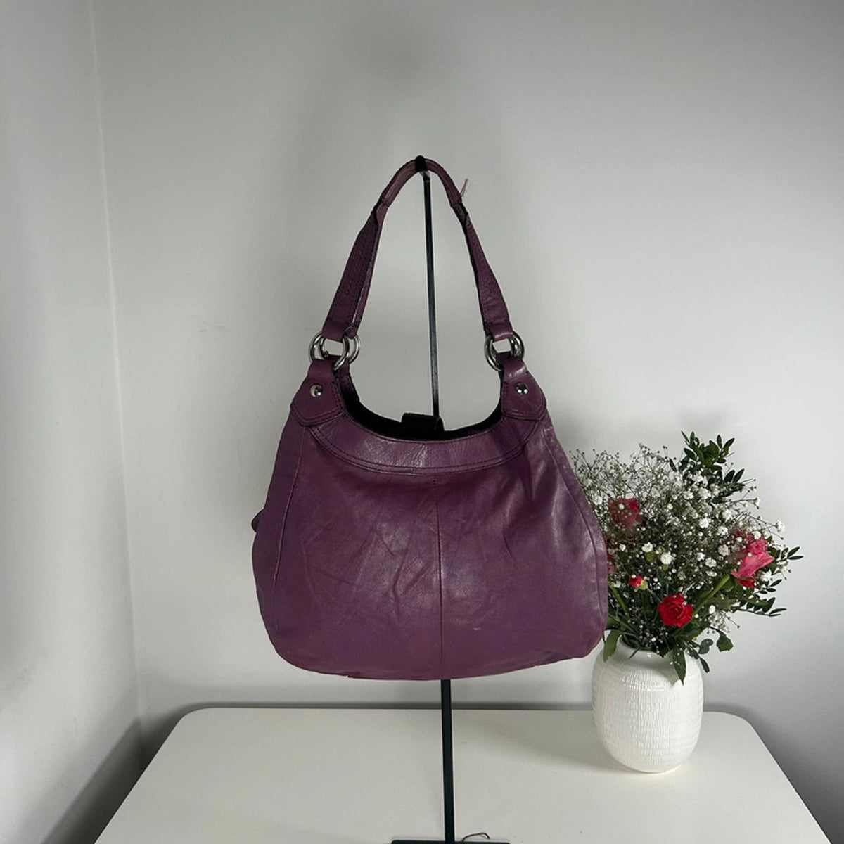 Coach Purple Leather Soho Hobo Shoulder Bag d1126-f16219