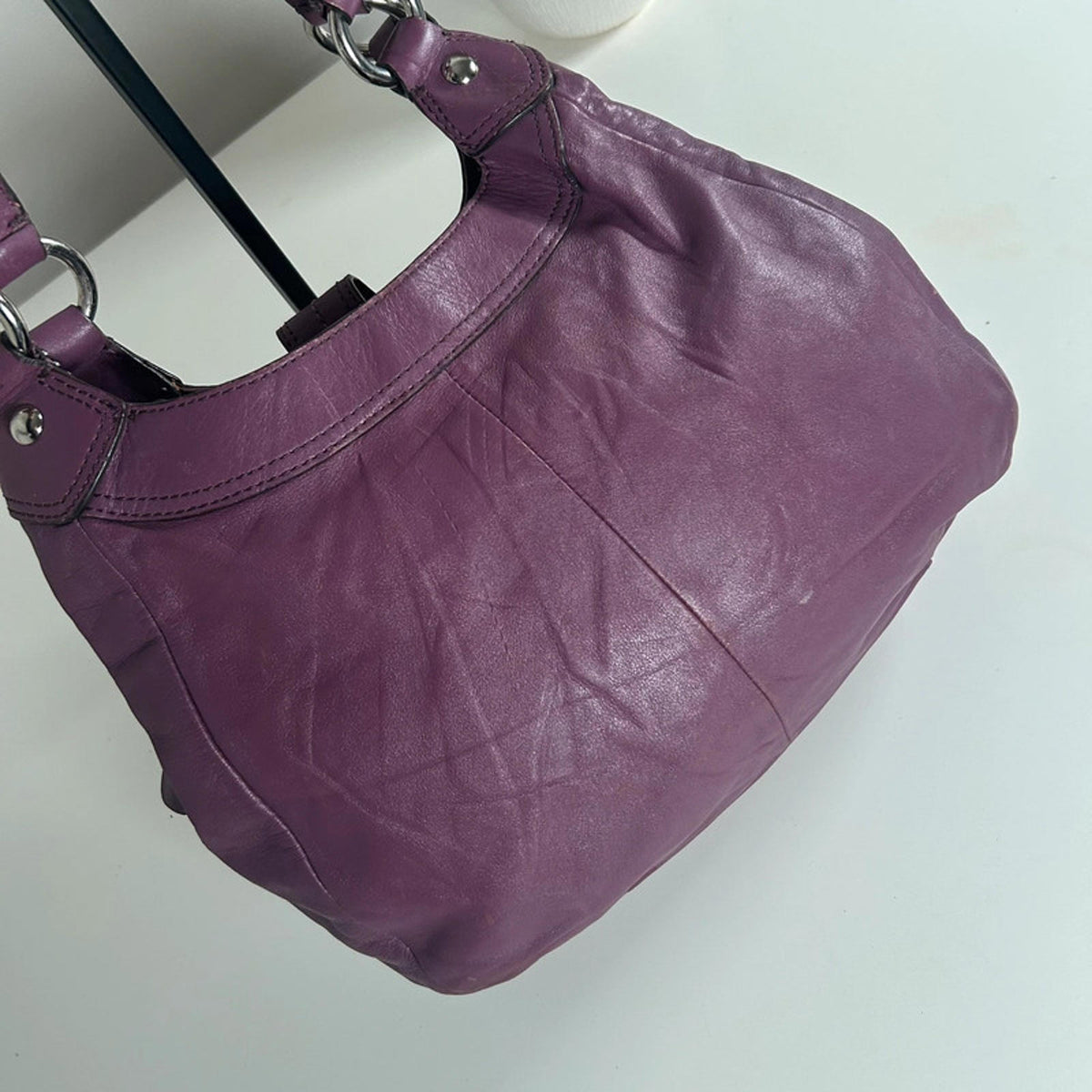 Coach Purple Leather Soho Hobo Shoulder Bag d1126-f16219